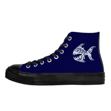 Load image into Gallery viewer, Ti Amo I love you - Exclusive Brand - Stratos - Angry Fish - High Top Canvas Shoes - Black  Soles
