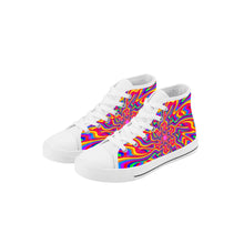 Load image into Gallery viewer, Ti Amo I love you - Exclusive Brand  - Rainbow - Kids High Top Canvas Shoes
