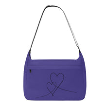 Load image into Gallery viewer, Ti Amo I love you - Exclusive Brand - Dark Slate Blue - Double Script Heart - Journey Computer Shoulder Bag
