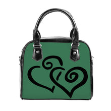 Load image into Gallery viewer, Ti Amo I love you - Exclusive Brand - Amazon - Double Black Heart -  Shoulder Handbag
