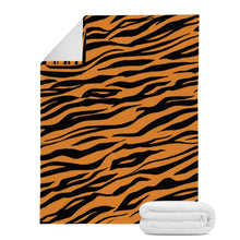 Load image into Gallery viewer, Ti Amo I love you - Exclusive Brand - Zest &amp; Black Tiger Stripe - Micro Fleece Blankets
