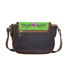 Load image into Gallery viewer, Ti Amo I love you - Exclusive Brand - Pastel Green - Floral Bouquet - Saddle Bag
