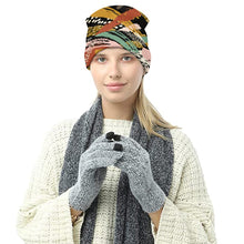 Load image into Gallery viewer, Ti Amo I love you - Exclusive Brand - Black with Criss Cross Colorful Striped Lines -  Knit Hat
