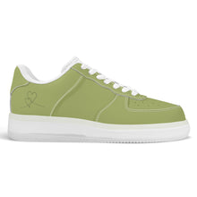 Load image into Gallery viewer, Ti Amo I love you - Exclusive Brand  - Olive Green - Transparent Low Top Air Force Leather Shoes
