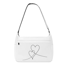 Load image into Gallery viewer, Ti Amo I love you - Exclusive Brand  - White - Double Script Heart - Journey Computer Shoulder Bag
