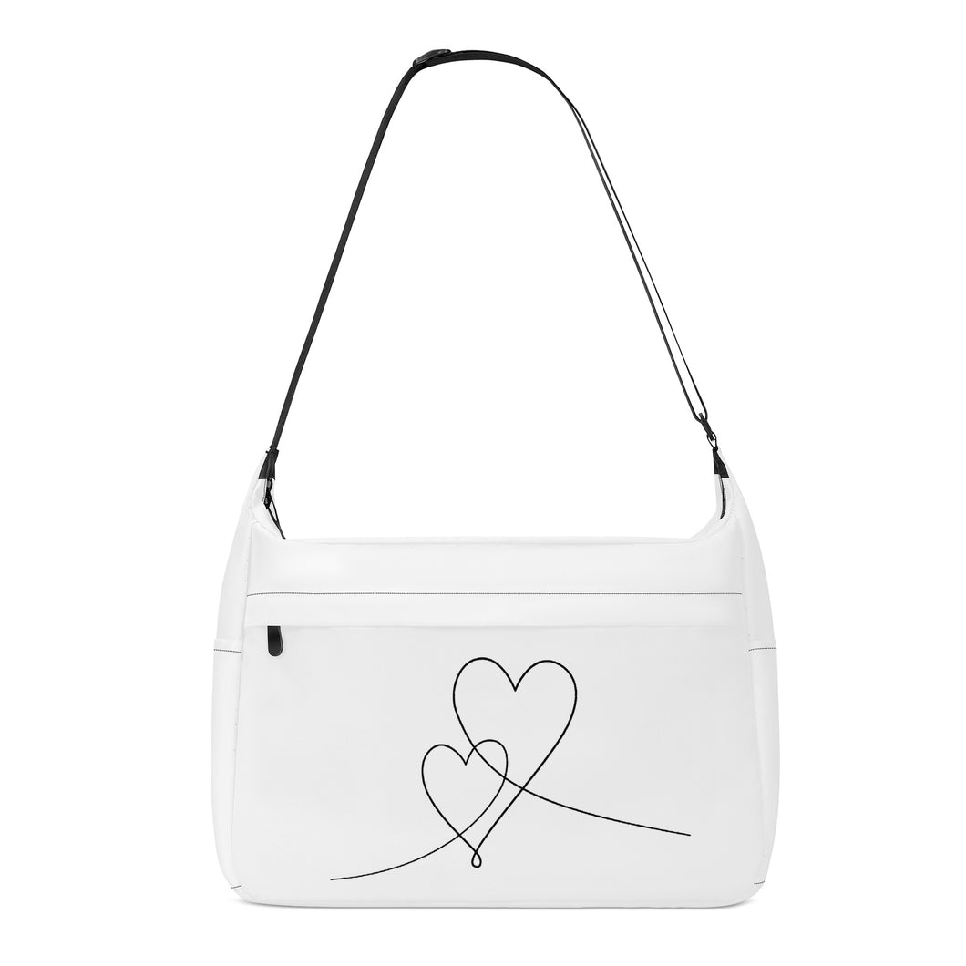 Ti Amo I love you - Exclusive Brand  - White - Double Script Heart - Journey Computer Shoulder Bag