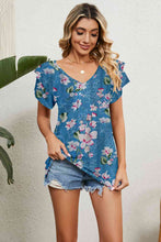 Load image into Gallery viewer, V-Neck Short Sleeve Blouse
