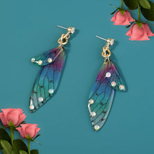 Load image into Gallery viewer, Simulated Butterfly Cicada Wing Gradient Earrings
