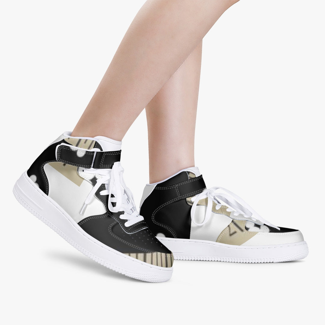 Ti Amo I love you - Exclusive Brand - Asymmetrical Pattern - Mens / Womens - New High-Top Leather Sports Sneakers