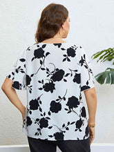 Load image into Gallery viewer, Floral V-Neck Flutter Sleeve Blouse
