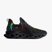 Load image into Gallery viewer, Ti Amo I love you - Exclusive Brand - Moon &amp; Stars - Mens / Womens - Unsymetrical - Bounce Mesh Knit Sneakers - Black Soles
