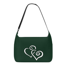 Load image into Gallery viewer, Ti Amo I love you - Exclusive Brand - Bush Green - Double White Heart - Journey Computer Shoulder Bag
