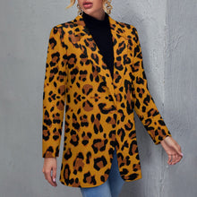 Load image into Gallery viewer, Ti Amo I love you - Exclusive Brand - Fire Bush Leopard - Womens Suit Blazer Jacket - 2XS-2XL
