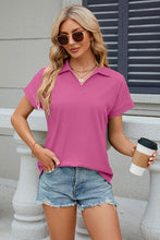 Load image into Gallery viewer, 4 Colors - Johnny Collar Short Sleeve Blouse
