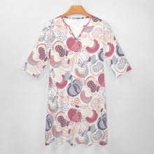 Load image into Gallery viewer, Ti Amo I love you - Exclusive Brand - 10 Styles - Fruit &amp; Veggies - 7-point Sleeve Dress - Sizes S-5XL
