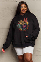 Load image into Gallery viewer, Simply Love Simply Love Full Size Butterfly and Flower Graphic Hoodie
