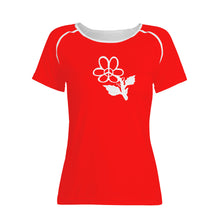 Load image into Gallery viewer, Ti Amo I love you - Exclusive Brand  - Red - White Daisy - Women&#39;s T shirt
