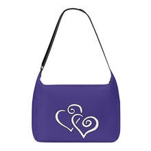 Load image into Gallery viewer, Ti Amo I love you - Exclusive Brand - Minsk Blue - Double White Heart - Journey Computer Shoulder Bag
