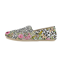 Load image into Gallery viewer, Ti Amo I love you  - Exclusive Brand  - Leopard with Flowers - Womens Casual Flats - Ladies Driving Shoes
