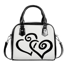 Load image into Gallery viewer, Ti Amo I love you - Exclusive Brand  - Desert Storm- Double Black Heart -  Shoulder Handbag
