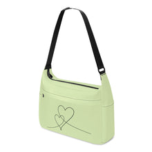 Load image into Gallery viewer, Ti Amo I love you - Exclusive Brand - Caper Green - Double Script Heart - Journey Computer Shoulder Bag
