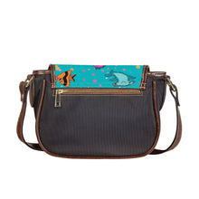 Load image into Gallery viewer, Ti Amo I love you - Exclusive Brand - Vivid Cyan (Robin&#39;s Egg Blue) - Saddle Bag
