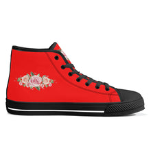 Load image into Gallery viewer, Ti Amo I love you - Exclusive Brand - High-Top Canvas Shoes - Black Soles
