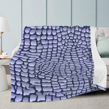 Load image into Gallery viewer, Ti Amo I love you - Exclusive Brand  - Wistful Reptile Skin Pattern -Micro Fleece Blankets
