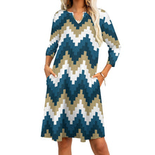 Load image into Gallery viewer, Ti Amo I love you - Exclusive Brand - 7-Point Long Sleeved Dress
