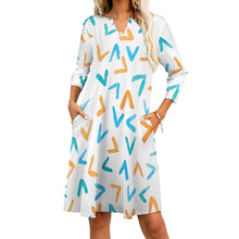 Load image into Gallery viewer, Ti Amo I love you - Exclusive Brand - 7-Point Long Sleeved Dress
