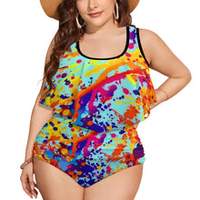 Load image into Gallery viewer, Ti Amo I love you Exclusive Brand  - Womens Plus Size 2pc Top+ Bottoms Swimsuit - Bathing Suits - Sizes XL-4XL
