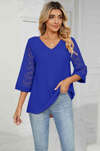 Load image into Gallery viewer, V-Neck Three-Quarter Sleeve Top
