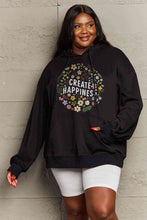 Load image into Gallery viewer, Simply Love Simply Love Full Size CREATE HAPPINESS Graphic Hoodie
