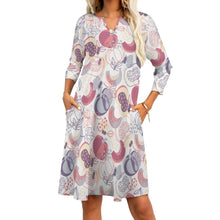 Load image into Gallery viewer, Ti Amo I love you - Exclusive Brand - 10 Styles - Fruit &amp; Veggies - 7-point Sleeve Dress - Sizes S-5XL
