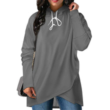 Load image into Gallery viewer, Ti Amo I love you - Exclusive Brand - 10 Colors - Solid Colors - Asymmetrical Medium Length Slim Hooded Sweatshirt
