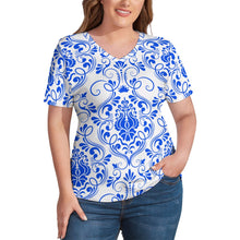 Load image into Gallery viewer, Ti Amo I love you - Exclusive Brand - Womens Plus Size V-Neck Short Sleeve Ladies T-Shirts - Sizes XL-4XL
