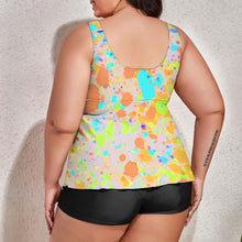 Load image into Gallery viewer, Ti Amo I love you - Exclusive Brand - Multi-Color Pastel - Women&#39;s Split 2pc Swimsuit - Sizes XL-6XL
