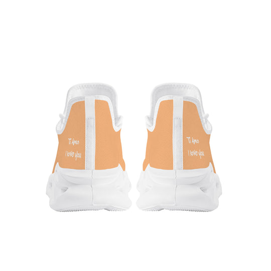Ti Amo I love you - Exclusive Brand  - Macaroni and Cheese - Mens / Womens - Flex Control Sneakers- White Soles