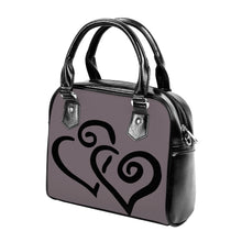 Load image into Gallery viewer, Ti Amo I love you - Exclusive Brand - Innuendo - Double Black Heart -  Shoulder Handbag
