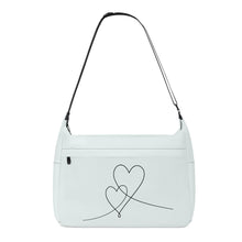 Load image into Gallery viewer, Ti Amo I love you - Exclusive Brand - Aqua Haze - Double Script Heart - Journey Computer Shoulder Bag
