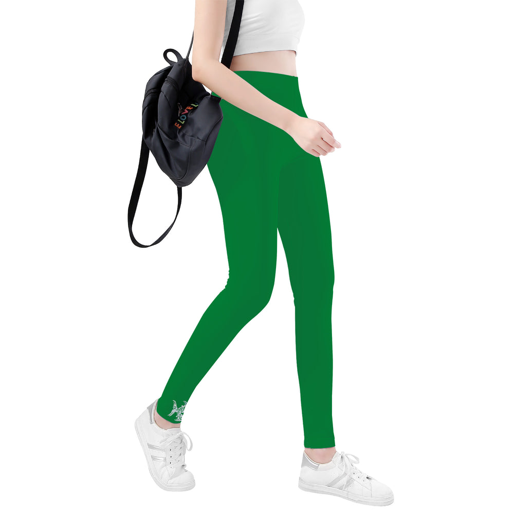 Ti Amo I love you - Exclusive Brand  - Fun Green - Angry Fish  - Womens / Teen Girls  / Womens Plus Size  - Yoga Leggings - Sizes XS-3XL