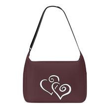 Load image into Gallery viewer, Ti Amo I love you - Exclusive Brand  - Livid Brown -  Double White Heart - Journey Computer Shoulder Bag
