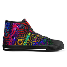 Load image into Gallery viewer, Ti Amo I love you - Exclusive Brand - High-Top Canvas Shoes - Black Soles
