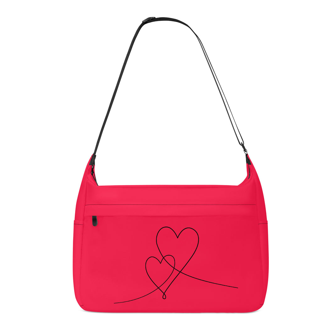 Ti Amo I love you - Exclusive Brand  - Torch Red - Double Script Heart - Journey Computer Shoulder Bag