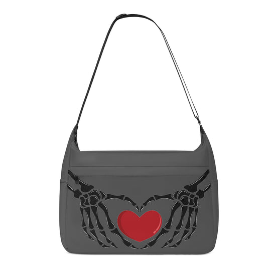 Ti Amo I love you - Exclusive Brand - Davy's Grey - Skeleton Hands with Heart -  Journey Computer Shoulder Bag