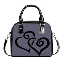 Load image into Gallery viewer, Ti Amo I love you - Exclusive Brand - Dolphin - Double Black Heart -  Shoulder Handbag
