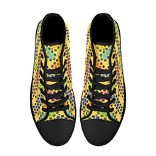 Load image into Gallery viewer, Ti Amo I love you - Exclusive Brand - Mistard Yellow - Dot Deco - High-Top Canvas Shoes - Black Soles
