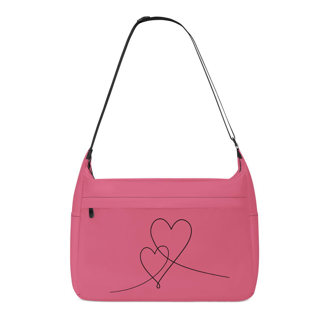 Ti Amo I love you - Exclusive Brand - Pale Violet Red -  Double Script Heart - Journey Computer Shoulder Bag