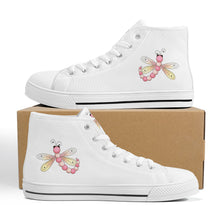 Load image into Gallery viewer, Ti Amo I love you - Exclusive Brand - High-Top Canvas Shoes - White Soles
