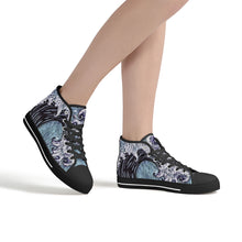 Load image into Gallery viewer, Ti Amo I love you - Exclusive Brand - High-Top Canvas Shoes - Black Soles
